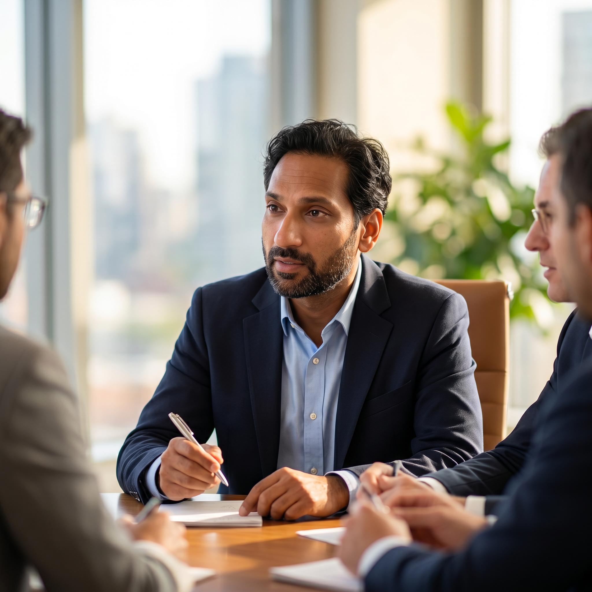 Vikas Singla, AI automation consultant and Singla AI founder, in a client strategy meeting